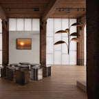 Rauduvyu Modern Minimalist Leaf Black Metal Chandelier