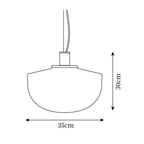 Pendant Lamp Glass Dome Metal Mount Minimalist Relax