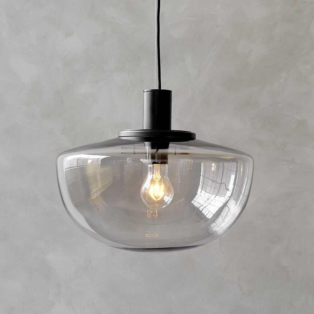 Pendant Lamp Glass Dome Metal Mount Minimalist Relax