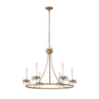 Yrvuvyh Vintage Industrial Luxury Brass Crystal Chandelier