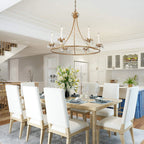 Yrvuvyh Vintage Industrial Luxury Brass Crystal Chandelier