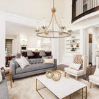 Yrvuvyh Vintage Industrial Luxury Brass Crystal Chandelier