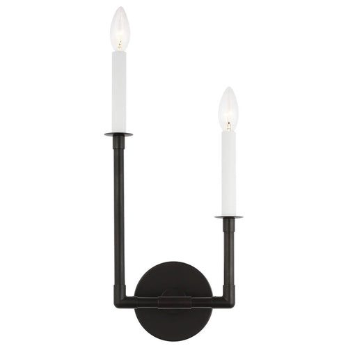 Alvuvyh Modern Minimalist Black Metal Wall Lamp