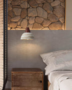 Pendant Lamp Textured Ceramic Shade Tapered Nordic Minimalist