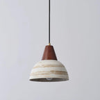 Pendant Lamp Textured Ceramic Shade Tapered Nordic Minimalist
