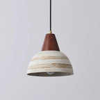 Pendant Lamp Textured Ceramic Shade Tapered Nordic Minimalist