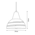 Pendant Lamp Textured Ceramic Shade Tapered Nordic Minimalist