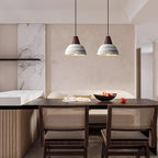 Pendant Lamp Textured Ceramic Shade Tapered Nordic Minimalist
