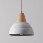 Pendant Lamp Textured Ceramic Shade Tapered Nordic Minimalist