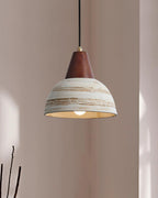 Pendant Lamp Textured Ceramic Shade Tapered Nordic Minimalist