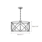 Waegnuvyu Modern Minimalist Vintage Industrial Metal Lantern Chandelier