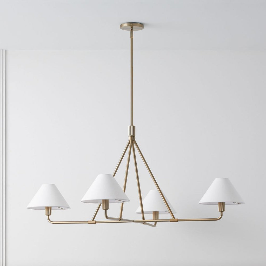 Ornuvyh Vintage Industrial Metal Fabric Chandelier
