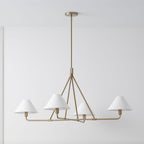 Ornuvyh Vintage Industrial Metal Fabric Chandelier