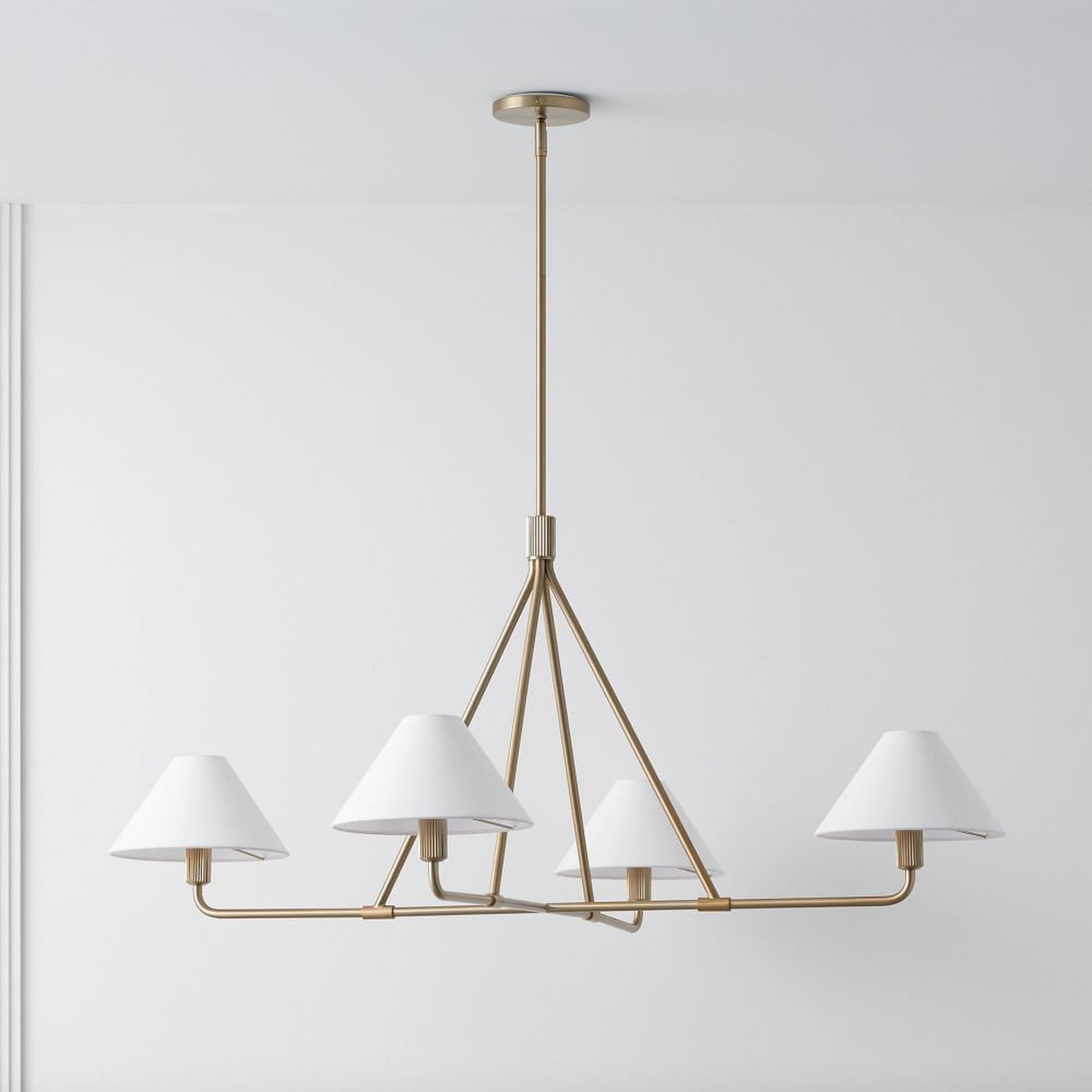 Ornuvyh Vintage Industrial Metal Fabric Chandelier