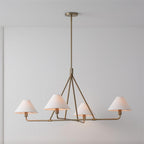 Ornuvyh Vintage Industrial Metal Fabric Chandelier