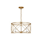 Waegnuvyu Modern Minimalist Vintage Industrial Metal Lantern Chandelier