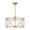 Waegnuvyu Modern Minimalist Vintage Industrial Metal Lantern Chandelier