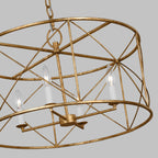 Waegnuvyu Modern Minimalist Vintage Industrial Metal Lantern Chandelier