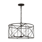 Waegnuvyu Modern Minimalist Vintage Industrial Metal Lantern Chandelier