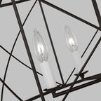 Waegnuvyu Modern Minimalist Vintage Industrial Metal Lantern Chandelier