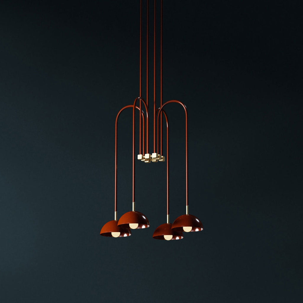 Blikuvyh Vintage Industrial Atelier Brass Metal Chandelier