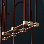 Blikuvyh Vintage Industrial Atelier Brass Metal Chandelier