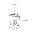 Xenuvyu Modern Minimalist Industrial Black Metal Lantern Pendant Lamp