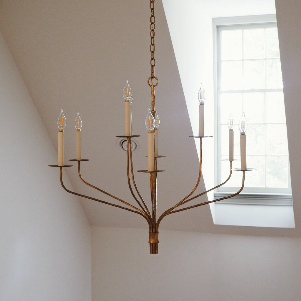 Caeluvyh Vintage Industrial Black Metal Chandelier