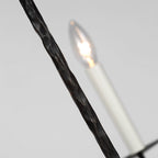 Caeluvyh Vintage Industrial Black Metal Chandelier