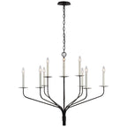 Caeluvyh Vintage Industrial Black Metal Chandelier