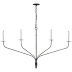 Caeluvyh Vintage Industrial Black Metal Chandelier