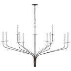 Caeluvyh Vintage Industrial Black Metal Chandelier