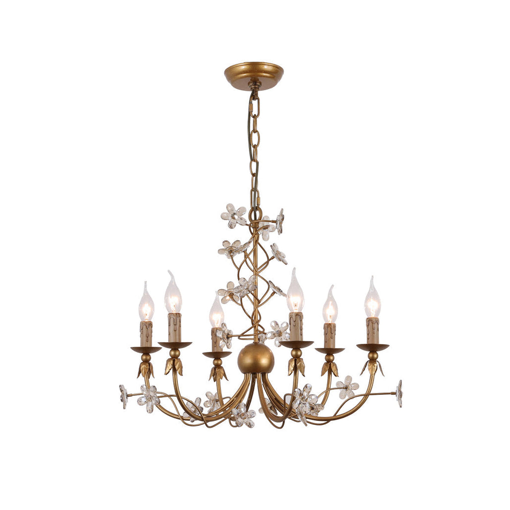 Ornuvyu Postmodern Luxury Clear Metal Crystal Chandelier