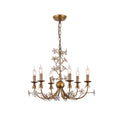Ornuvyu Postmodern Luxury Clear Metal Crystal Chandelier