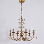 Ornuvyu Postmodern Luxury Clear Metal Crystal Chandelier