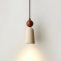 Bellaro Travertine & Wood Pendant Light