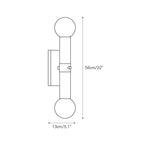Dvaluvyh Modern Minimalist Travertine Metal Glass Wall Lamp