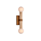 Dvaluvyh Modern Minimalist Travertine Metal Glass Wall Lamp