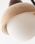 Ritta Dome Travertine Wall Lamp