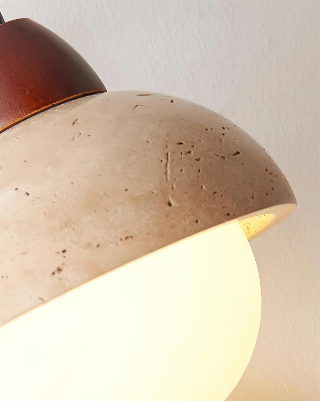 Ritta Dome Travertine Wall Lamp