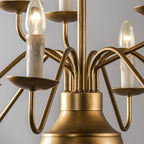 Blikuvyu Vintage Industrial Brass Metal Chandelier