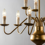 Blikuvyu Vintage Industrial Brass Metal Chandelier