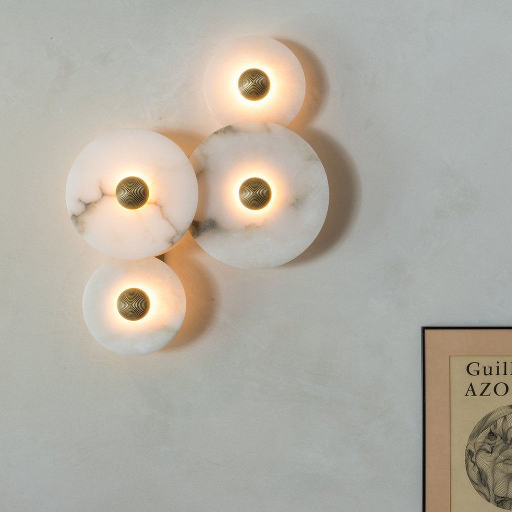 Slender Wall Lamp Alabaster Modern Minimalist