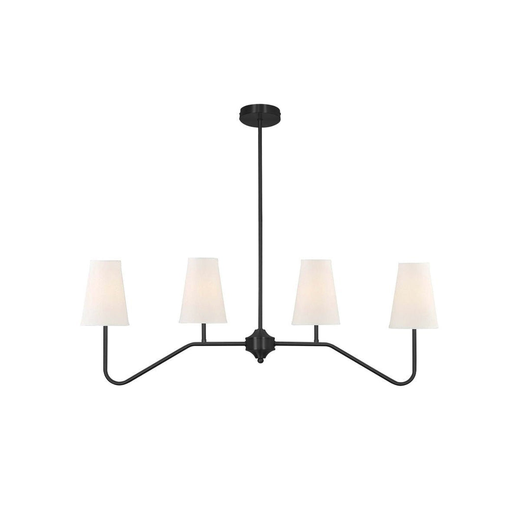 Lustra Chandelier Brass Curved Beige Linear