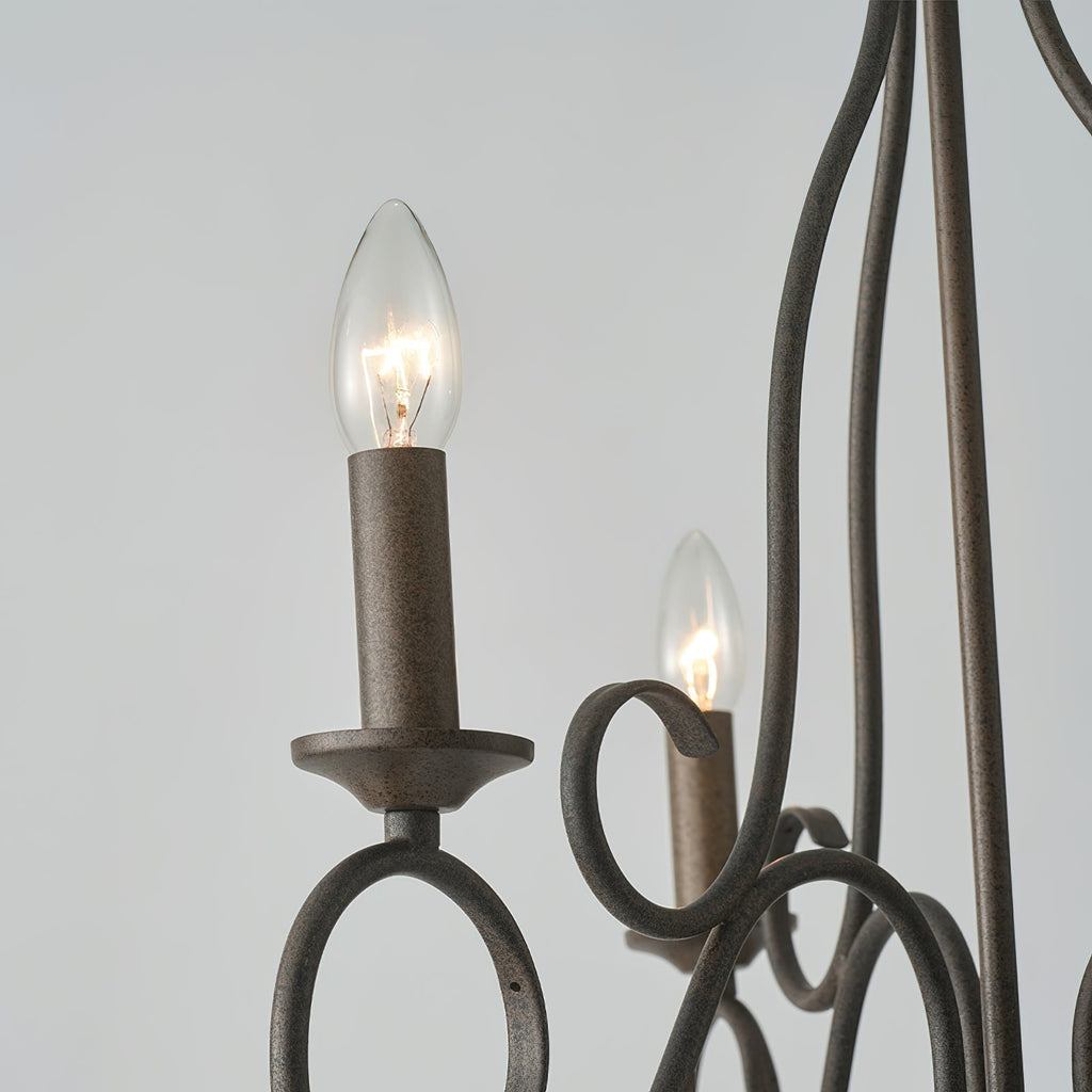 Dvaluvyu Vintage Industrial Metal Chandelier