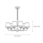 Gloruvyh Vintage Industrial Fabric Metal Chandelier