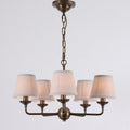 Gloruvyh Vintage Industrial Fabric Metal Chandelier