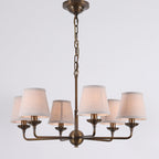 Gloruvyh Vintage Industrial Fabric Metal Chandelier