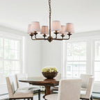 Gloruvyh Vintage Industrial Fabric Metal Chandelier