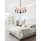 Gloruvyh Vintage Industrial Fabric Metal Chandelier
